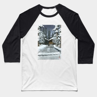 Konjikido in Snow at Hiraizumi by Kawase Hasui Baseball T-Shirt